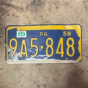 Vintage Pennsylvania License Plate